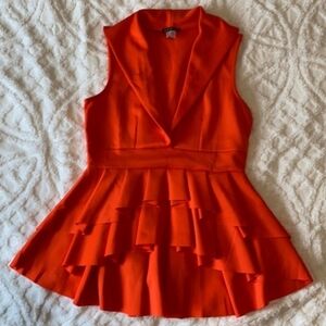 VENUS Peplum Top With Collar